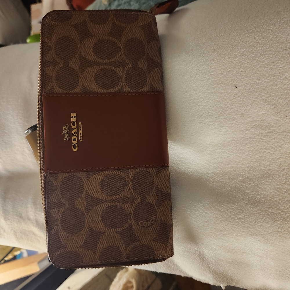 Coach Brown and Tan Wallet